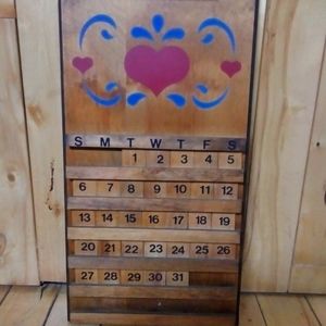 Vintage Wooden Calender